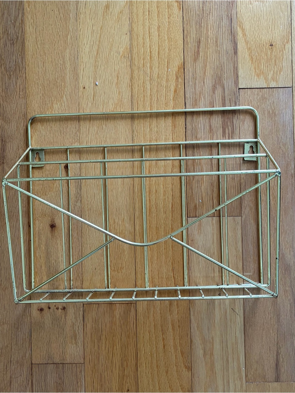 Gold Metal Wall-Mounted Bathroom Storage Basket